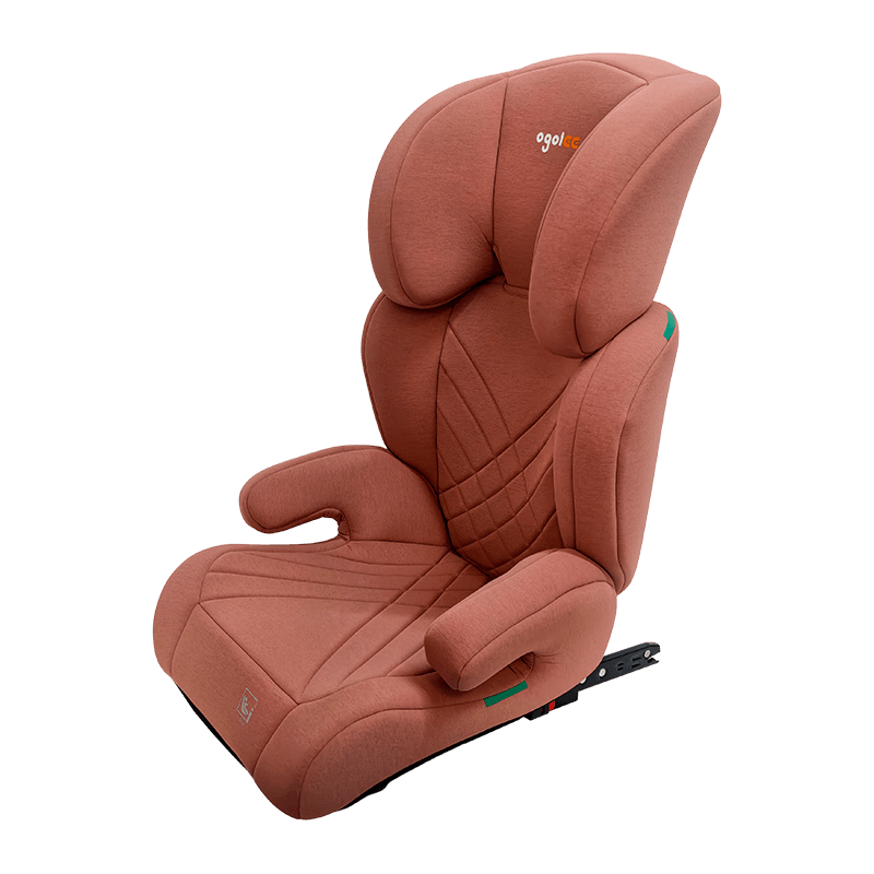 OG301 con seggiolino per auto ISOFIX, gruppo 2 3 seggiolino auto, pieghevole booster, rosa con goffratura