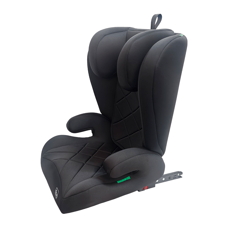 OG303B con seggiolino per auto ISOFIX, gruppo 2 3 seggiolino auto, pieghevole booster, nero con goffratura