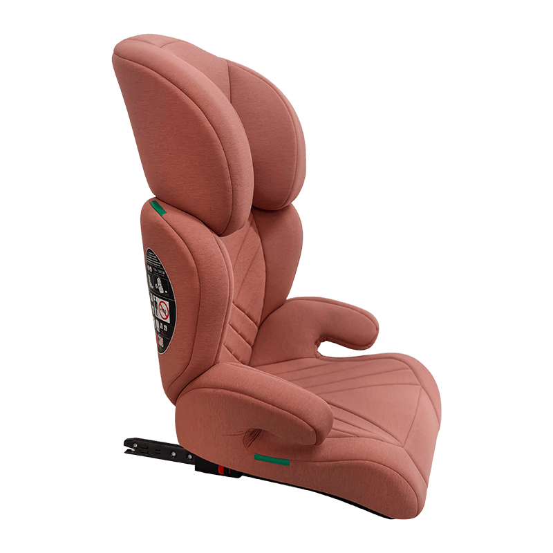 OG301 con seggiolino per auto ISOFIX, gruppo 2 3 seggiolino auto, pieghevole booster, rosa con goffratura